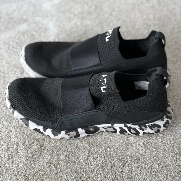 Women's APL Techloom Bliss Leopard Black & White Sneakers - 7 - Picture 4 of 12